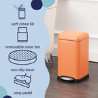 happimess HPM1012K Betty Retro Mini 3.2-Gallon Step-Open Trash Can, Carrot Cake - Image 3