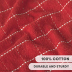 Artoid Mode Checkered Designed Cotton Red Terry Kitchen Dish Towels, 15x25 Inch - Image 3