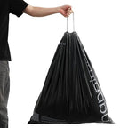happimess HPM3000V-BLACK 30 Gallon Drawstring Unscented Trash Can Liner - Image 3