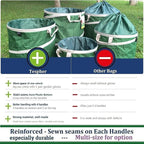 46-Gallon Collapsible Trash Can Hard-Shell Bottom Yard Garden Bag - Image 8