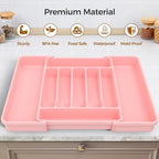 Extra Large Expandable Silverware Organizer, BPA-Free Food-Safe Cutlery - Image 4