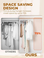 HOUSE DAY Velvet Skirt Hangers 72 Pack, Space Saving Slim Pant Hangers - Image 5