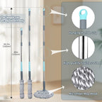 Self-Wringing Twist Mop for Floor Cleaning, Long Handled Microfiber Floor Mop - Image 4