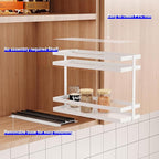 Pull Out Spice Rack Organizer for Cabinet, 2 Tier Metal Slide Out Seasoning - Image 7