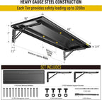 1.3x4ft Adjustable Rail Type Folding Storage Rack Shelf, Suitable - Image 3