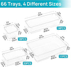 Vtopmart 66 PCS Clear Plastic Drawer Organizer Bins, 4-Size Versatile Bathroom - Image 6