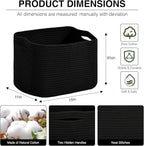Woven Cotton Rope Storage Basket - Image 2