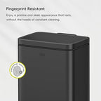 EKO Madison Matte Black 6L / 1.6 Gal Bathroom Trash Can - Image 5