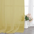 Chyhomenyc Yellow Sheer Curtains 78 Inches Long 2 Panels Set - Image 5