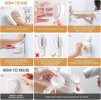 LEVERLOC Soap Dish Holder for Shower Double Layer Suction Cup Wall Mounted - Image 5