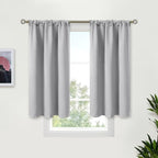 BGment Light Grey Blackout Curtains 40 Inches Length by BGment