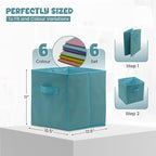 4E's Novelty 6 Pack 11 Inch Pastel Color Storage Foldable Cube Bins, Colorful - Image 6