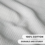 Artoid Mode 100% Cotton Light Grey Waffle Weave Kitchen Dish Cloths, 12x12 Inch - Image 2