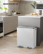 SONGMICS Trash Can, 2 x 8 Gallon Garbage Can - Image 2