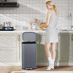 Arlopu 8 Gallon Step Trash Can, Stainless Steel Garbage Bin, Soft-Close Rubbish - Image 3