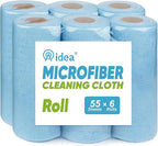 AIDEA Microfiber Cleaning Cloth, Shop Towels 330 Sheets 6 Roll, Microfiber by AIDEAHOME