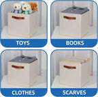 Temary 11x11 Storage Cubes Fabric Storage Cubes Storage Bins - Image 4