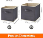 Lifewit 16 Packs Storage Cubes, 11 Inch Cube Storage Bins, Foldable Decorative - Image 2