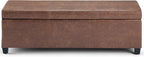 SIMPLIHOME Avalon 48 inch Wide Contemporary Rectangle Storage Ottoman Bench in - Image 6