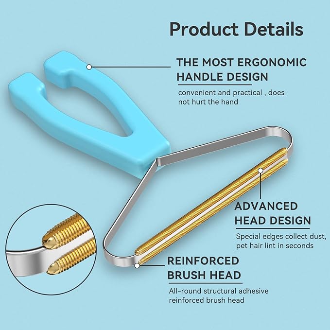 Carpet Rake - 60" Long Handle Pet Hair Removal - Image 3