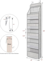 Univivi 6-Shelf Over Door Hanging Organizer Fabric Baby Door Storage - Image 3