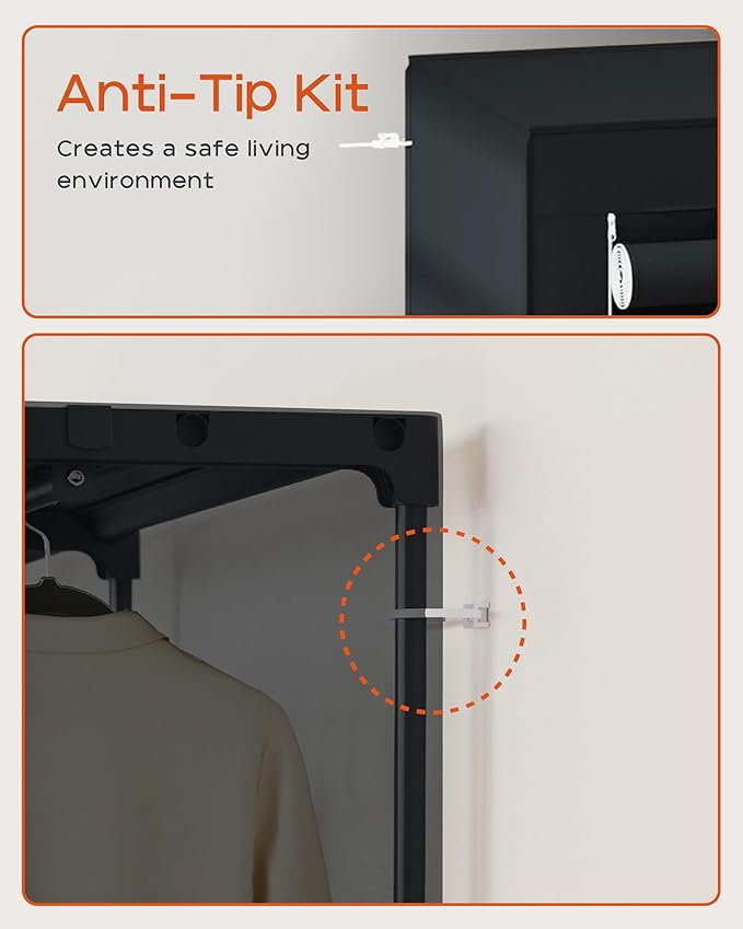 Portable Closet, 81.1 Inch Extra Large Capacity Wardrobe Closet - Image 8