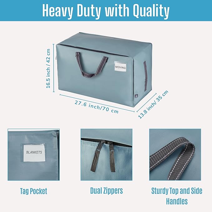 VENO 4 Pack Moving and Storage Bags, Heavy Duty, Alternative to Moving Boxes - Image 3