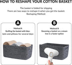 Large Storage Baskets for Shelves, Closet Organizers Bins for Clothes Blanket - Image 7