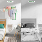BAKON Clothes Drying Rack Wall Mounted 40", Laundry Clothes Drying Rack - Image 6