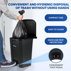 14 Gallon Step-On Trash Can/Container, Hands-Free Disposal - Image 7