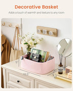 Small Woven Basket, 13.5 x 9.5 x 5 Inches, Storage Basket - Image 2