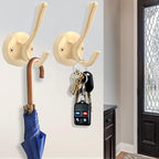 Gold Hat and Coat Hooks, 4 Pack Heavy Duty Coat Robe Hook, Metal Double - Image 3