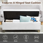 51 Inch Faux Leather Ottoman - Image 4
