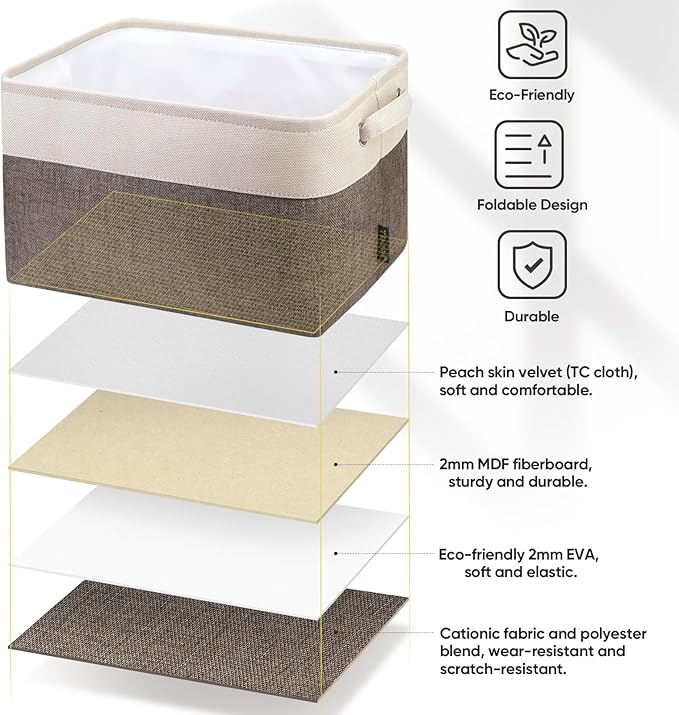 BALEINE 2 Pack Fabric Storage Bins - Image 8