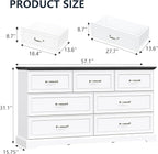 7 Drawer Dresser for Bedroom, Rustic Farmhouse Dresser - Image 2