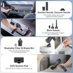 FOUNFOUN Handheld Vacuum Cordless, Portable Car Vacuum, High Power Cleaner - Image 5