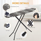 Deluxe Ironing Board with Heat Resistant Cover and Thicken Felt Pad, Safety - Image 3
