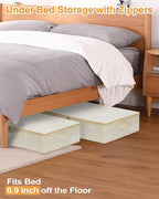 Under Bed Storage, 2 Pack Clothing Storage Bags W/Upgraded Handles, Large - Image 7