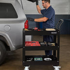 3 Tray 29.3 inch Tool Cart, self Assembly, 300 LBS Capacity Rolling Tool Carts - Image 6