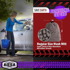 AIDEA Car Wash Mitt Microfiber-2Pack, Scratch-Free& Lint-Free, Premium Chenille - Image 2