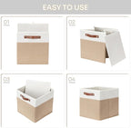 HNZIGE Fabric Baskets for Organizing 13x13 Storage Cubes, Cloth Storage Bins - Image 5