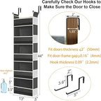 Over The Door Hanging Organizer 5-Shelves and 10 Side Pockets, Over The Door - Image 3