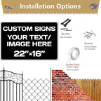 custom signs, Aluminum Weatherproof Metal Sign, Custom Personalized Text And - Image 5