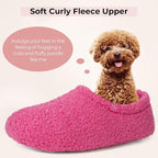HomeTop Women's Fuzzy Curly Fur Memory Foam Loafer Slippers - Image 3
