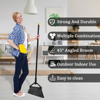Heavy Duty Broom, Brooms for Sweeeping Indoor, Angle Broom - Image 7