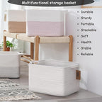 COMFY-HOMI 3PACK Cotton Rope Square Basket - Image 5