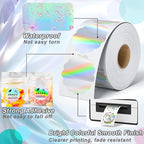Flower Holographic Thermal Stickers 2 inch, 400 Labels - Image 4