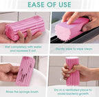 4 Pack Damp Dusting Sponge Duster, Reusable Household Cleaning Sponge Tool - Image 4