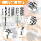 12 Pieces Wire Brush Drill Bore Cleaning Brush Set, - Image 3