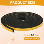 Weather Stripping Seal for Door Window, High Density Foam Tape, Soundproofing - Image 2
